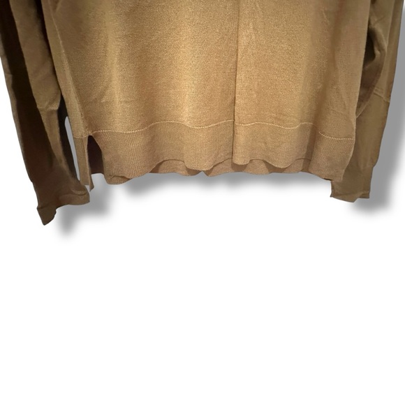 281 Zara | EUC Oversized Camel Brown Knit Sweater Long Sleeve Lightweight (Sz S) - Picture 6 of 12